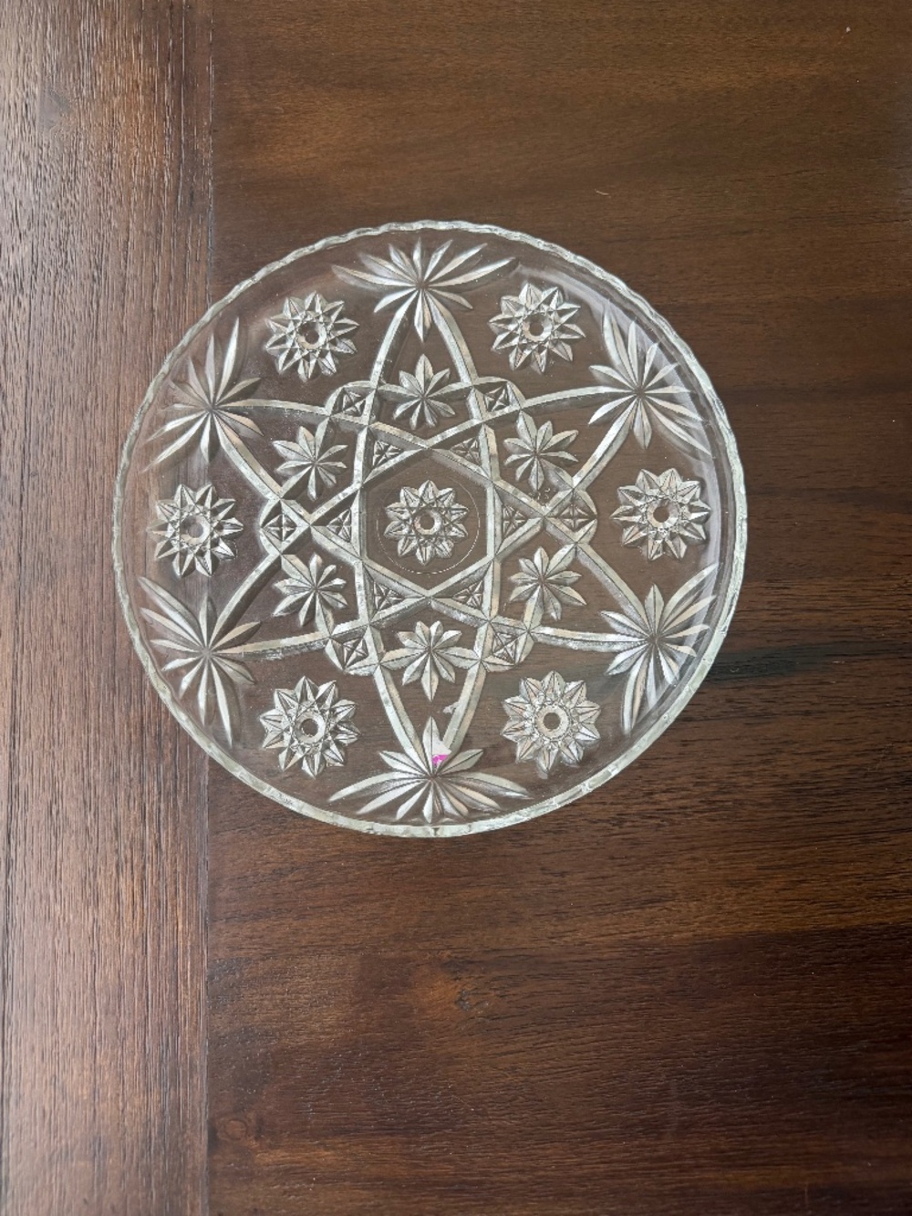Vintage glass serving plate